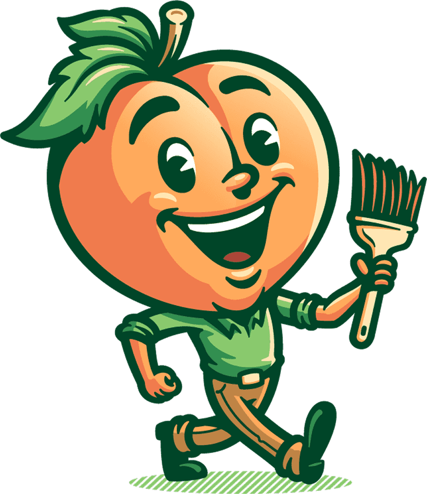 Peach Painting - Thank You - Peach Painting -